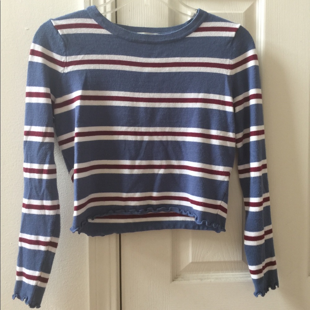 Striped lettuce tee